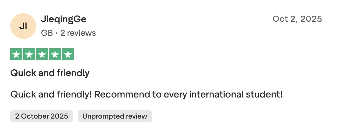 QuikVans Trustpilot review 2